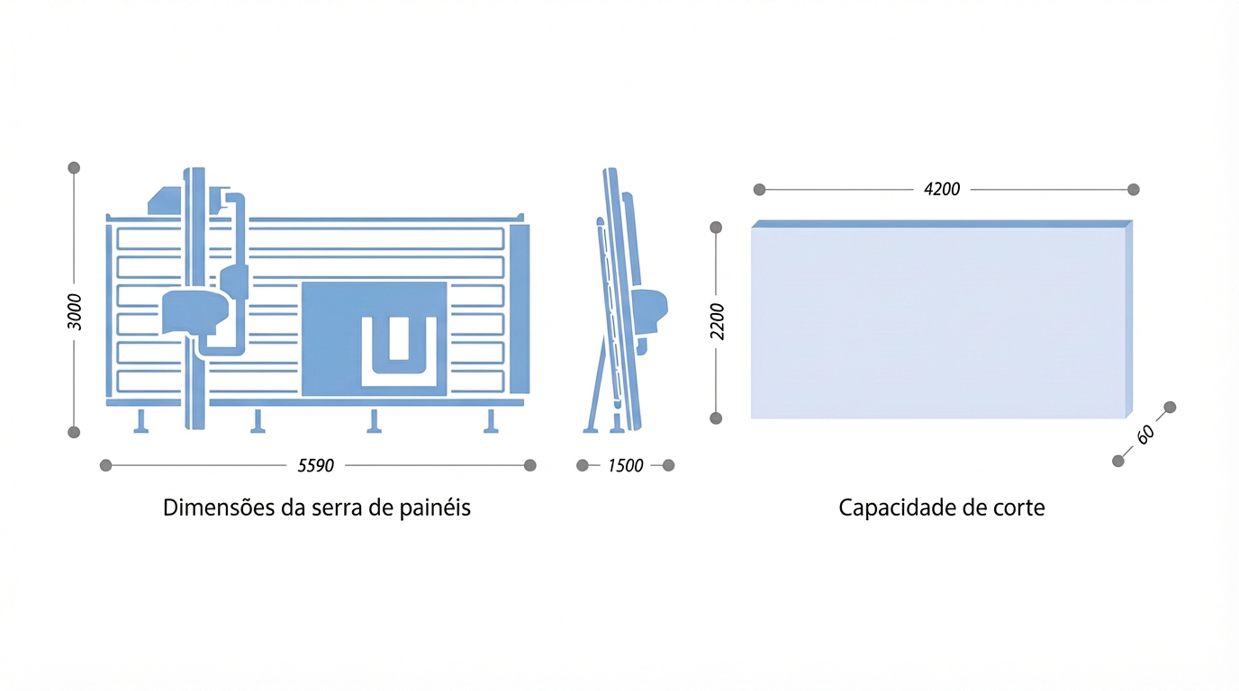 Dimensões e Capacidade de Corte Univer 620